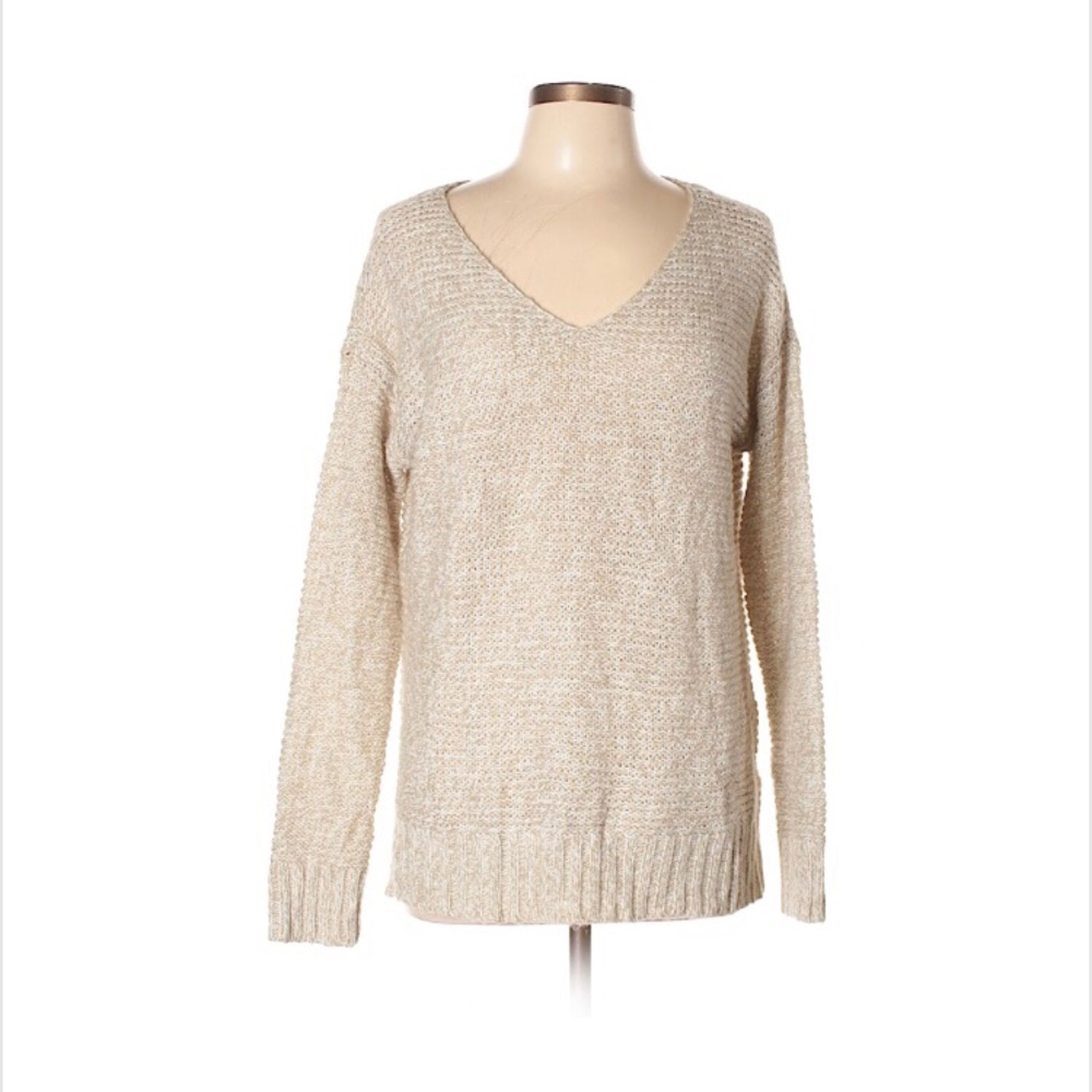 Wide Shoulder Knit Sweater